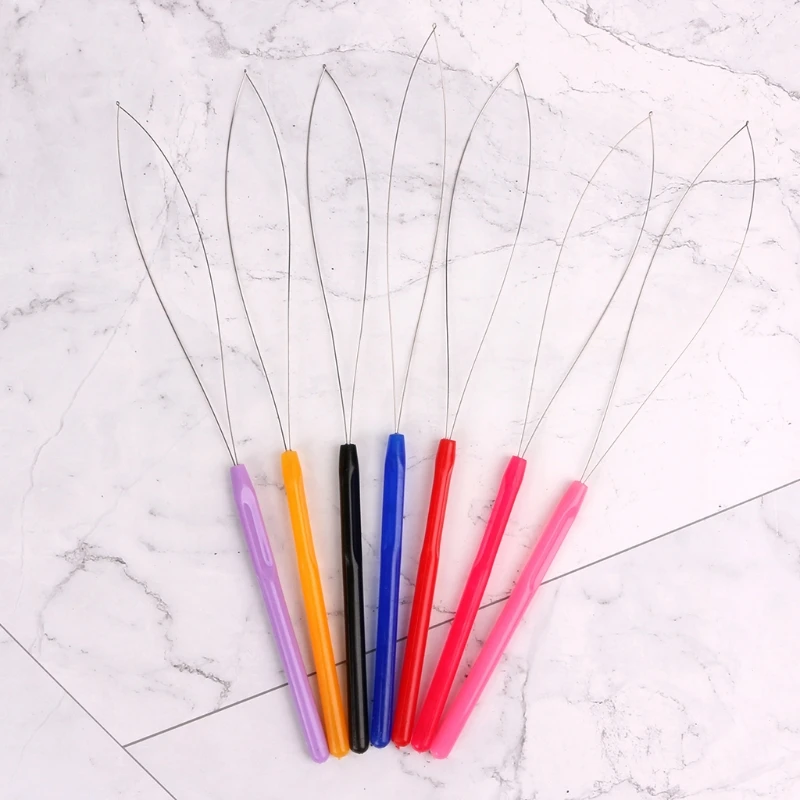 

1 шт. инструмент для наращивания волос Micro Ring Bead pull Ring Loop Feather Threader