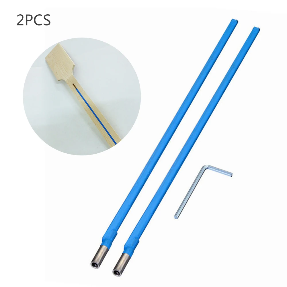 

2PCS Electric Guitar Truss Rod Two Way Dual Action Rod Steel A3 9x440mm + Wrench Electric Guitar Parts Accessories