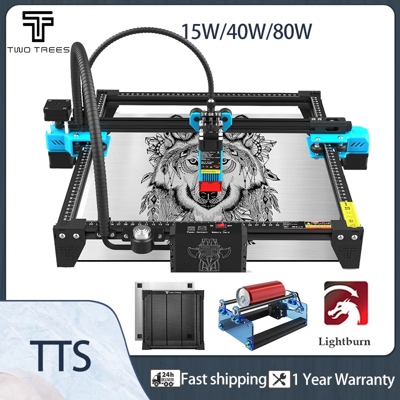 

Twotrees TTS-55 TTS-10 Laser Engraving Machine With Wifi Offline Control 40W/80W Metal Laser Engraver CNC Wood Acrylic Cuttter
