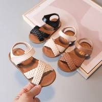 baby gladiator beach sandals flat casual breathable weave roman shoes summer kids shoes 2022 beach children sandals girls f02121