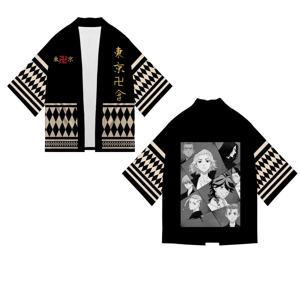 

Cosplay Manjiro Sano Anime Tokyo Revengers Japanese Cardigan Kimono Men Haori Yukata Boys Summer Kimono Robe national style
