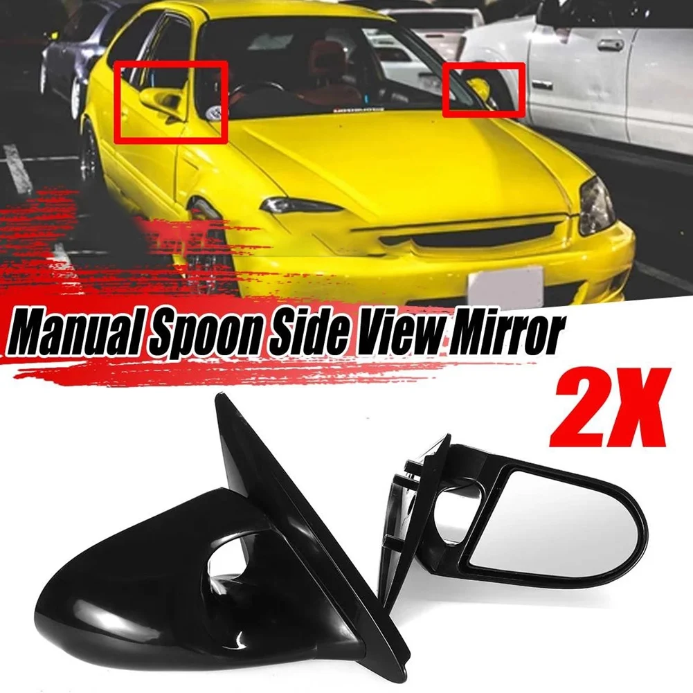 

Ручное регулируемое зеркало заднего вида в виде ложки, 2 шт., автомобильное зеркало боковой двери в сборе для Honda Civic EG 2Dr 1992-1995 B