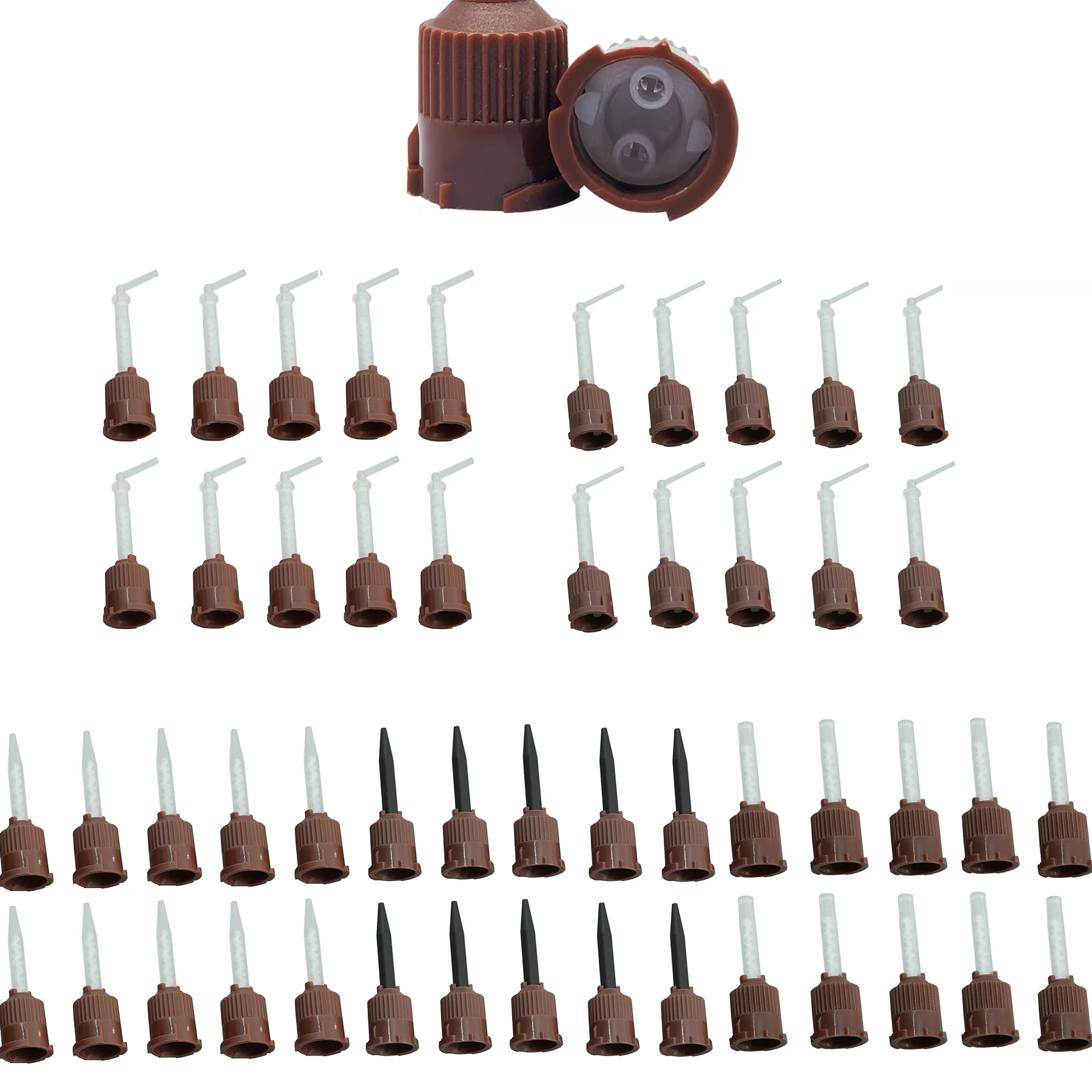 100 Шт. Одноразовые Стоматологические Насадки Для Смешивания 1:1 Силиконовая