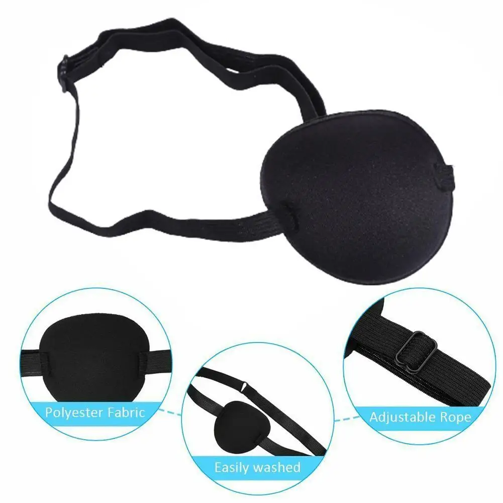 

1pc Pirate Eye Patch Eye Covers For Sleeping Adjustable Eye Patch Black Eye Patch Eye Patch for Strabismus