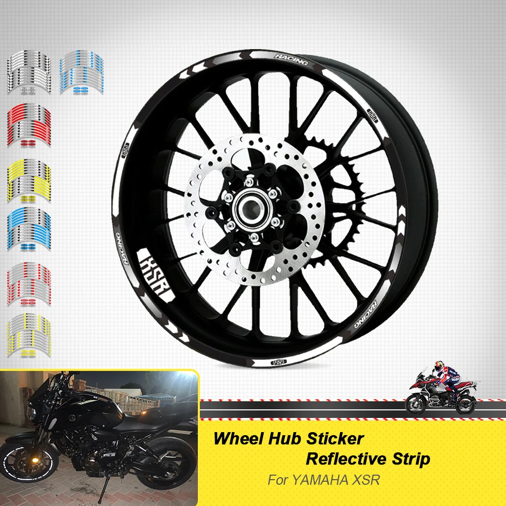 Motorcycle Accessories ForYamaha XSR700 XSR900 XSR155 XSR 155 700 900 Sticker Rim Tire Decorative Decals Wheel Reflective Stripe