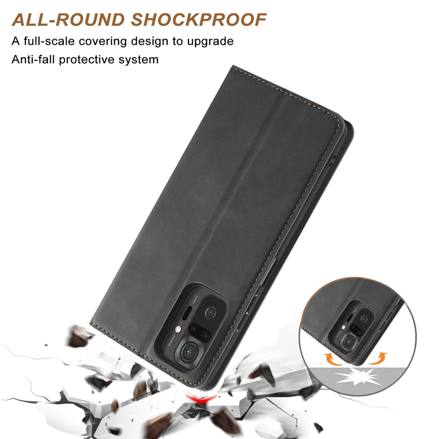 Luxury Strong Magnetic Case For Redmi Note 11 10 9 8 7 9T 9C 9A 9 8 8A For Xiaomi Poco M4 Pro X4 Pro Mi 11T 10T Flip Wallet Case