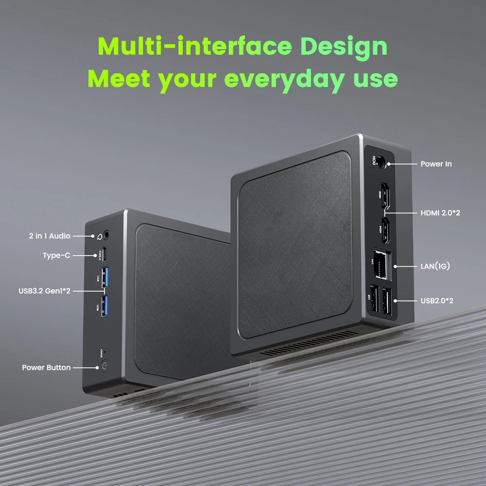 TexHoo Мини-ПК QN15/QN11 Intel N100 8/16 ГБ 128/256/512 ГБ/1/2 ТБ