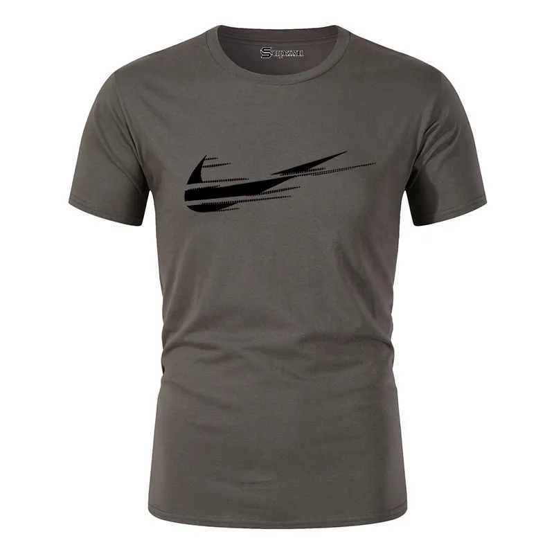 

2022 Best Selling Men's And Women's 3d Printing Solid Color Wind Blown Icon Casual Sports Round Neck Short Sleeve T-shirt Top