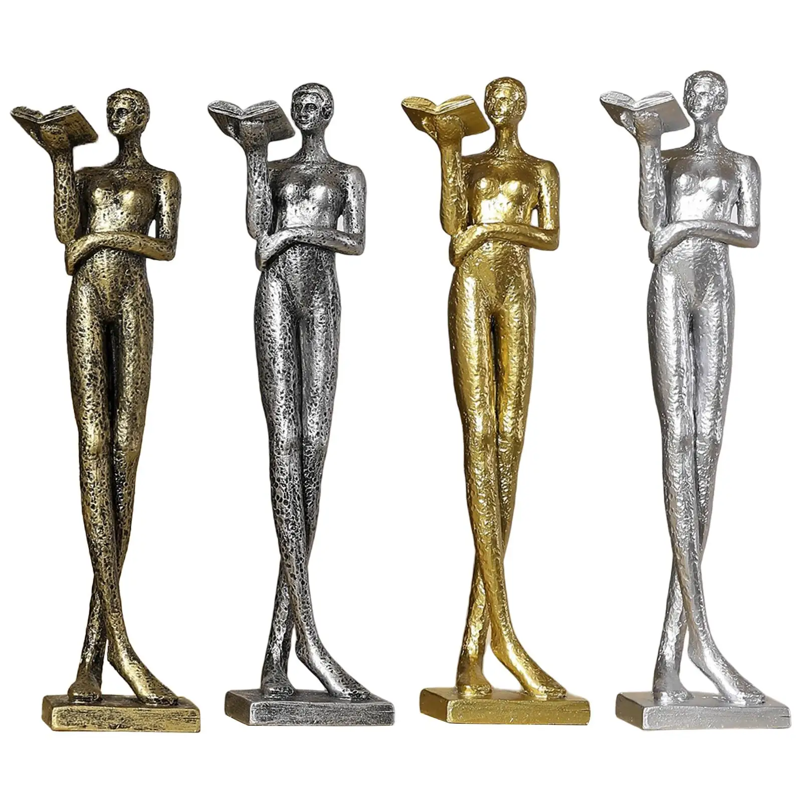 

Book Reader Statue Modern People Sculpture for Dining Room Bedroom Cabinet