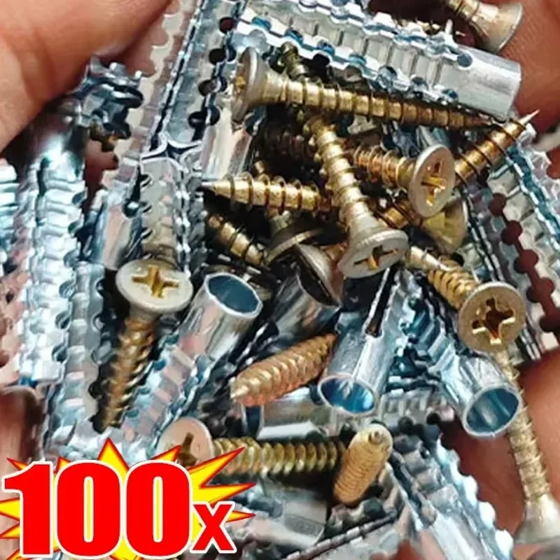 Зубчатые стальные настенные анкеры, металлические расширительные трубы, саморезы, сверлильная заглушка для бетонных настенных креплений, болтовые анкеры