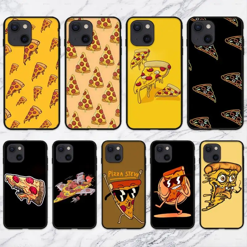 Funny Pizza cartoon  Phone Case For iPhone 11 12 Mini 13 14 Pro XS Max X 8 7 6s Plus 5 SE XR Shell