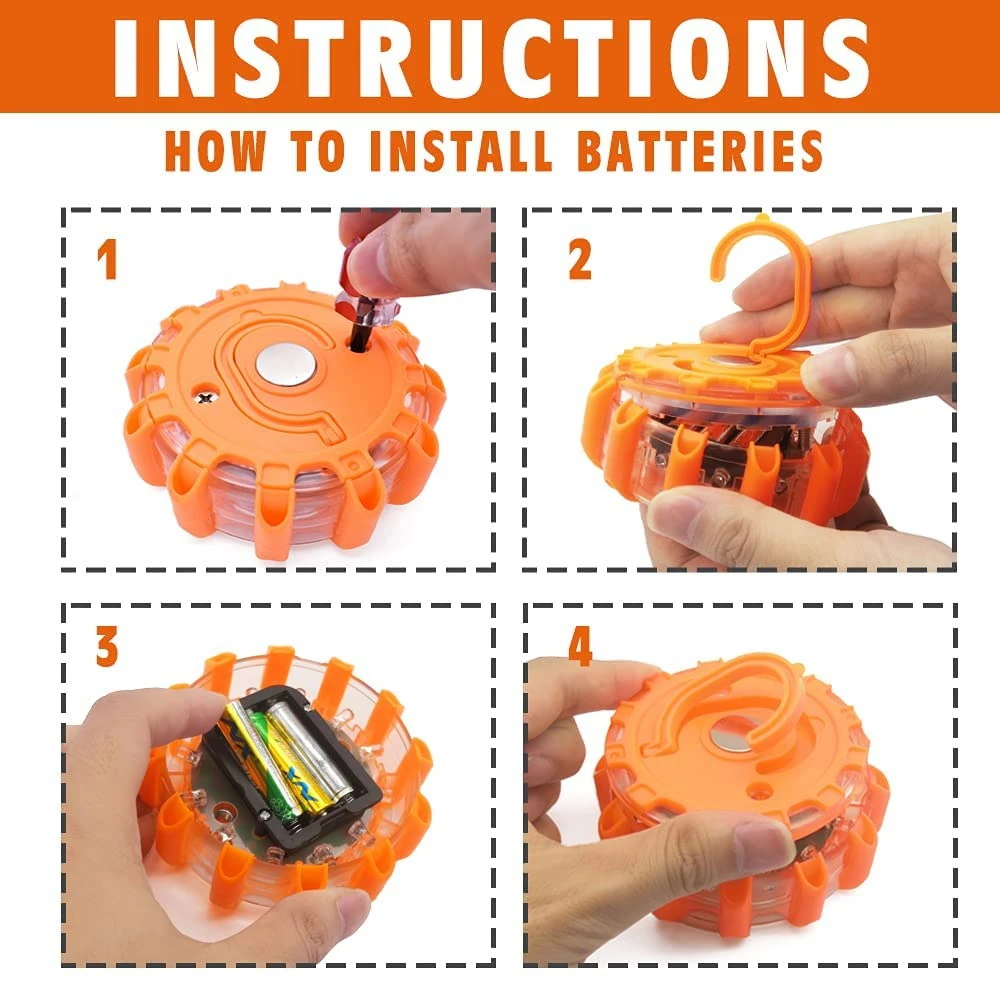 Автомобильные аварийные дорожные сигнальные фонари дорожсветильник Магнитный