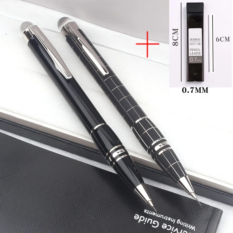 

Luxuri MB Mechanical Pencil with Twist Mechanism Black Precious Resin Barrel Platinum-plated Clip with Serial Number 07 Mm Lead