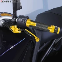 motorcycle cnc brakes clutch levers 78 22mm handlebar grips handle bar ends for yamaha fz6fazer fz 6 fz6 fazer 2004 2010 2005