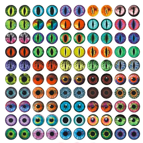 Стеклянные кабошоны "глаза дракона", 30 шт.