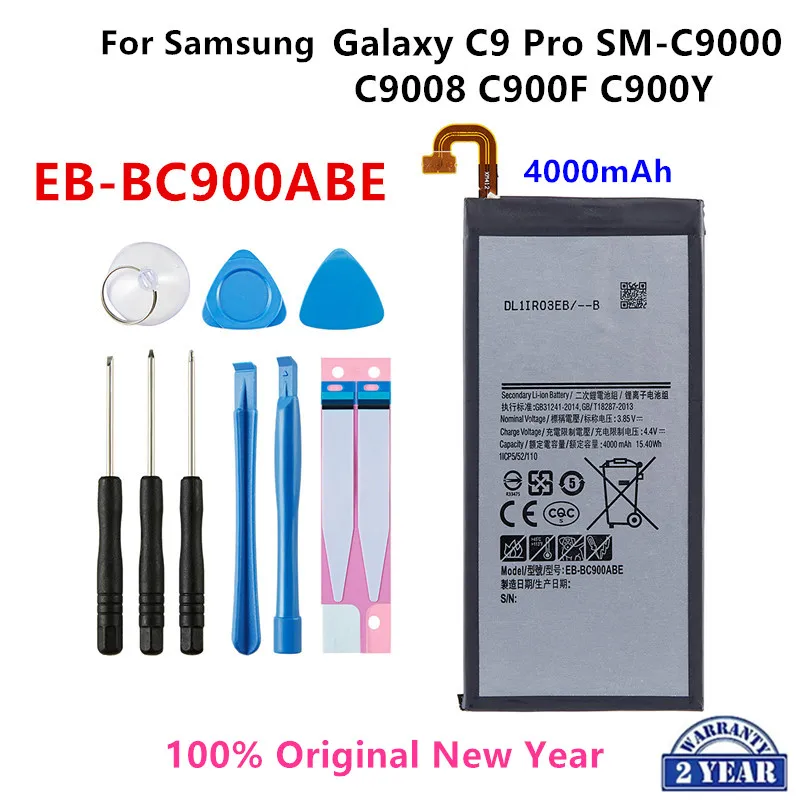 Оригинальная деталь SAMSUNG 4000 мАч, сменная батарея для Samsung Galaxy C9 Pro EB-BC900ABE C9008 C900F C900Y, батареи и инструменты