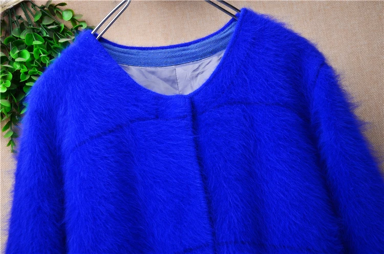 Плотный женский весенне-зимний Кардиган с длинным рукавом из меха норки