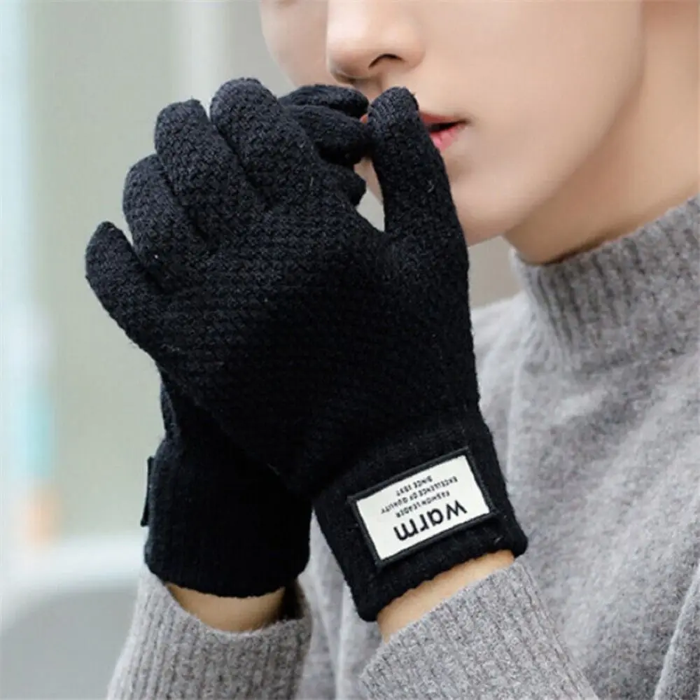 

Touch Screen Men Women Thicken USB Rechargeable Warm Gloves Mittens Electric Heated Gloves Knitted Gloves