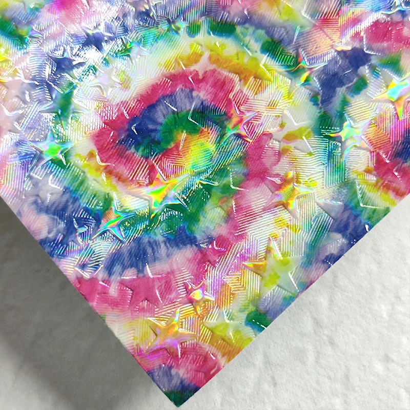Зеркальная Радужная ткань Kaleidoscope зеркальный галстук окрашенная звезда из