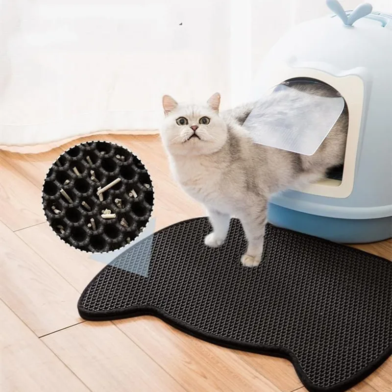 

Pet Cat Litter Mat Pet Non-slip Mat Pads Trapping Cat Litter Box Clean Mat Single Layer Waterproof For Cats Accessories