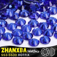 capri blue glass rhinestones for embellishments 2 6mm loose nail gemstones strass hotfix crystals stones for decoration