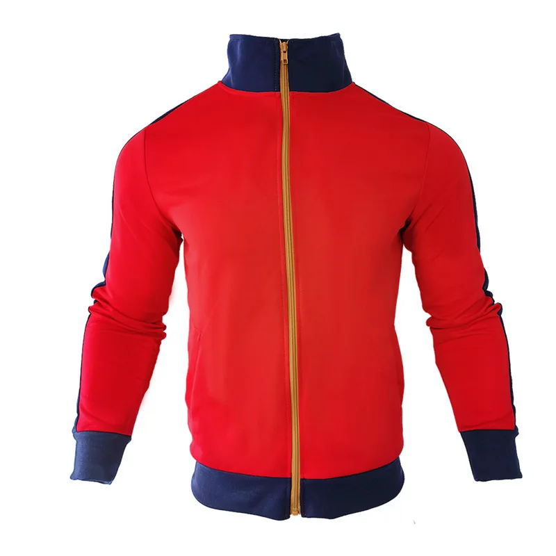 2021 Cross-Border New Arrival Sports Sweater Suit Men's Stand-up Collar Cardigan Coat Trousers Two-Piece Casual Sportswear