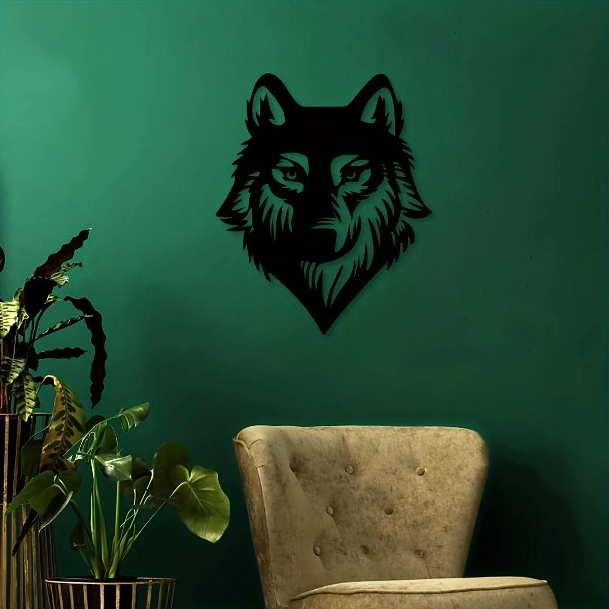 Голова Волка Гладильный Орнамент Настенное Искусство