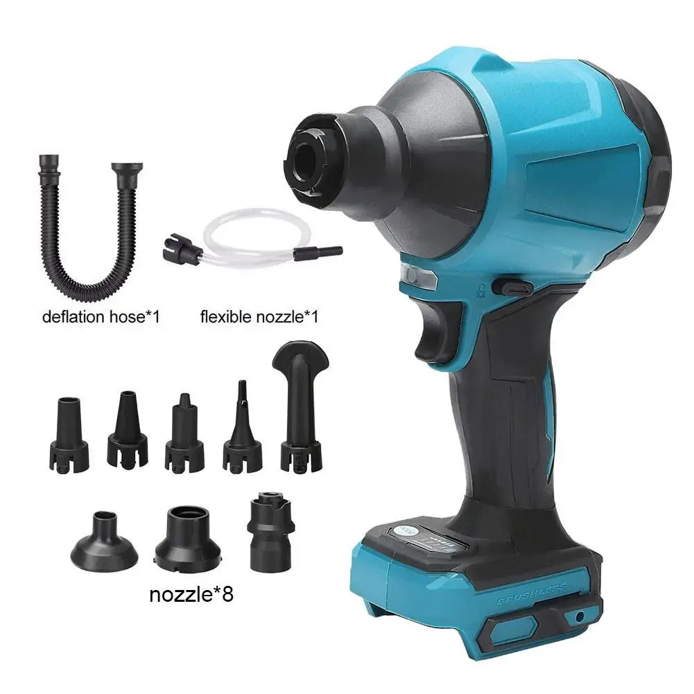 

1000 Вт 40000 об/мин беспроводной нагнетатель вакуумный нагнетатель 5 в 1 Многофункциональный перезаряжаемый пылесборник для батареи Makita 18 в