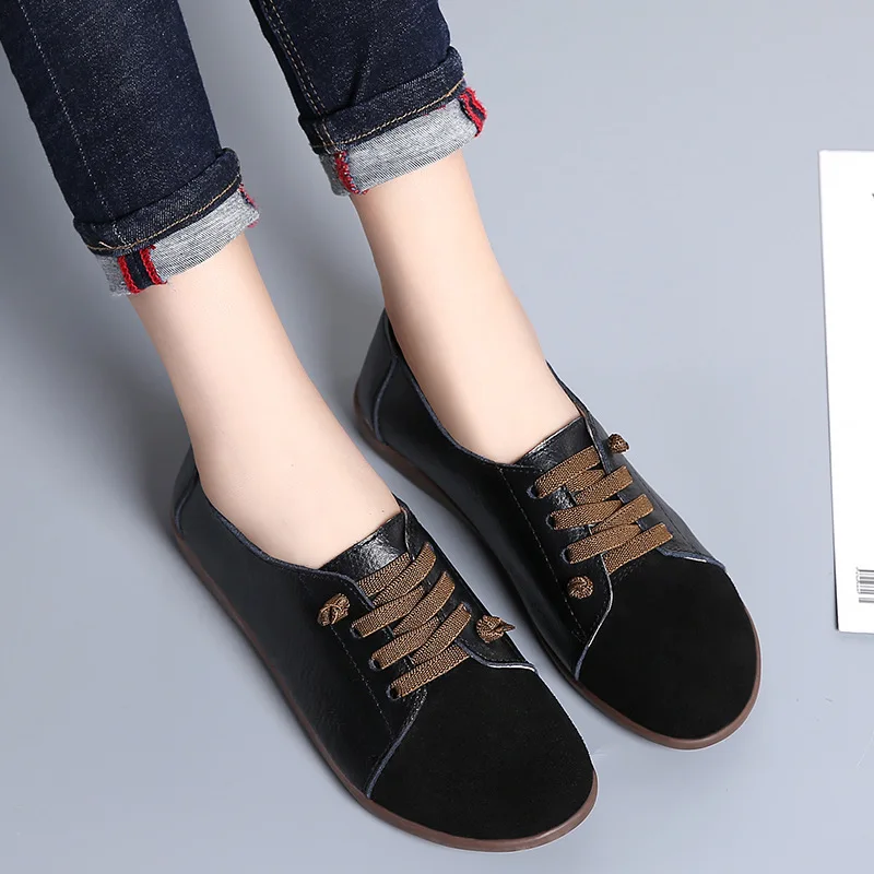 

Sneakers Women Casual Shoes Slip-on Loafers Woman Plus Size Low-cut High Quality Leather Shoes Comfortable Fashion Flats Ladies