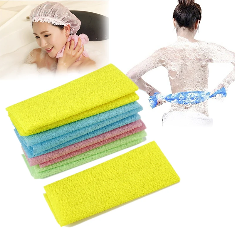 

Body Nylon Wash Cloth Beauty Skin Exfoliating Cloth Nylon Bath Towel Skin Polishing Towel Color Sent Randomly Clean Towel