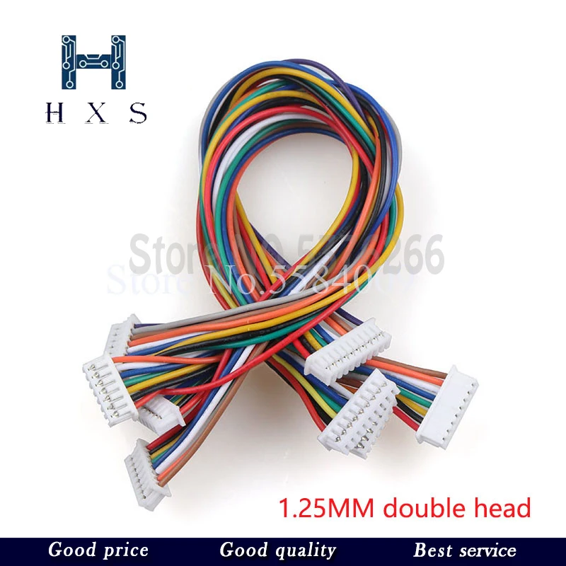 10 шт. Micro JST1.25 2P 3P 4P 5P 6PIN штекерный разъем с проволочными кабелями 10/20/30/40/50 см одинарный/двойной разъем 28AWG