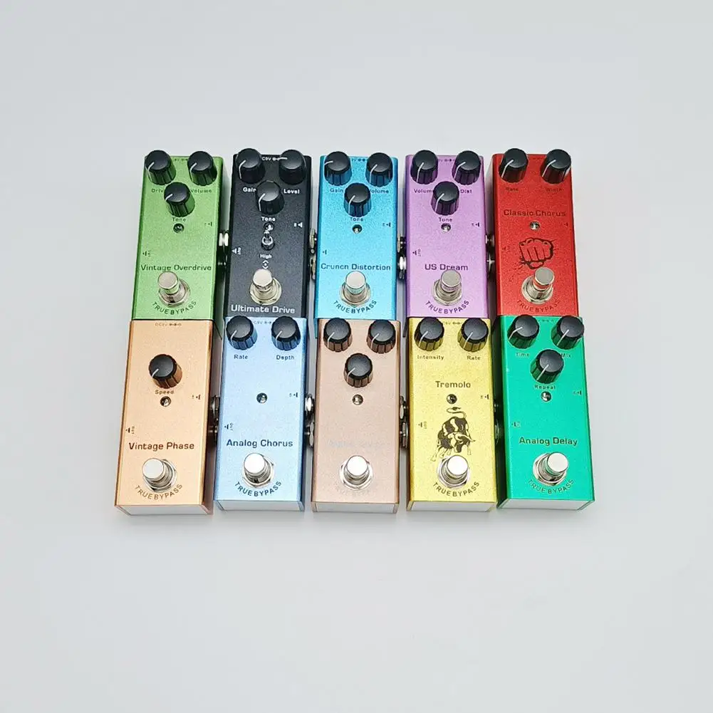 

Electric Guitar Pedal Vintage Overdrive/distortion Crunch/distortion/tremolo/classic Chorus/digital Delay