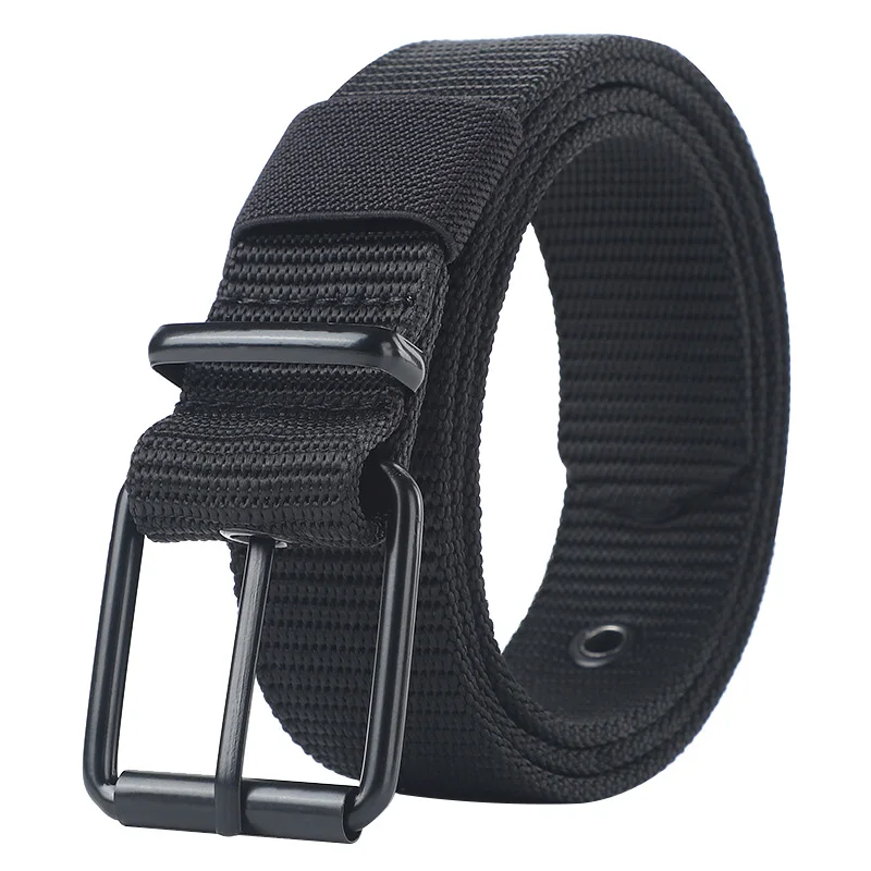 Quality Unisex Canvas Belt Alloy Pin Buckle Weave Nylon Men Belt Outdoor Youth Men & Women Military Training Casual Belt