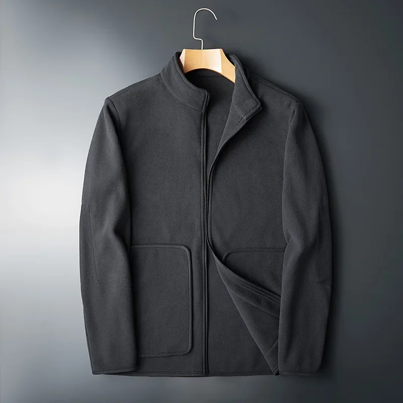 MRMT 2024 Brand New Fleece Men's Polar Jacket Top Double-Sided Thickened Sweater Cardigan Jackets
