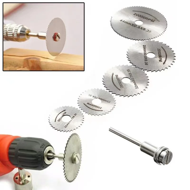 

Rotary Wheel Woodworking Tool Set Cut Disc Mini Cutter Circular Blade Saw Metal Precision Mandrel Accssory Durable Mini