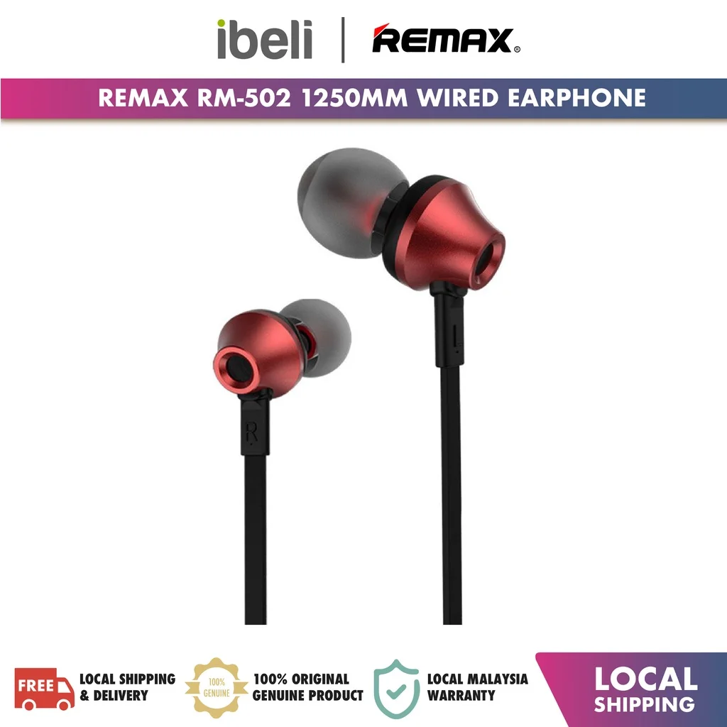

New REMAX RM-610D Super Bass In-Ear Remax 610D Earphone (120cm)