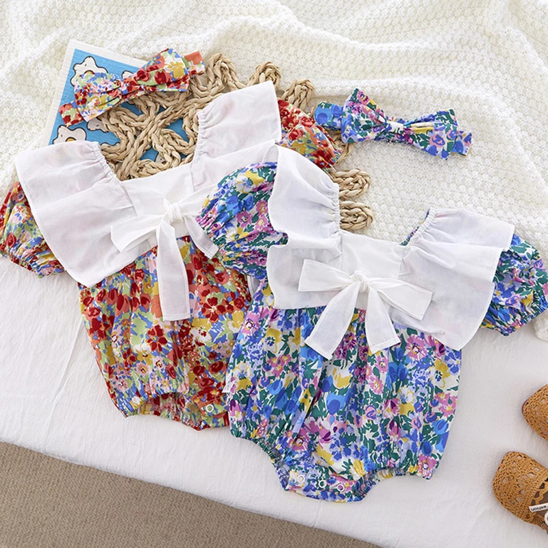 

Комбинезон с коротким рукавом для маленьких девочек, боди для маленьких девочек, летняя одежда для маленьких девочек