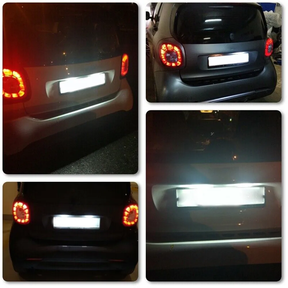 

18 LEDs License Plate Light 2pcs For Smart Fortwo Forfour High Quality