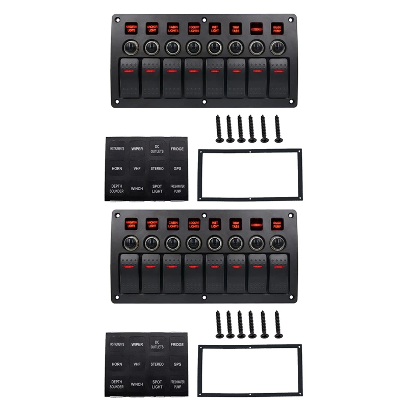 2 шт. водонепроницаемый кулисный выключатель для лодки и автомобиля