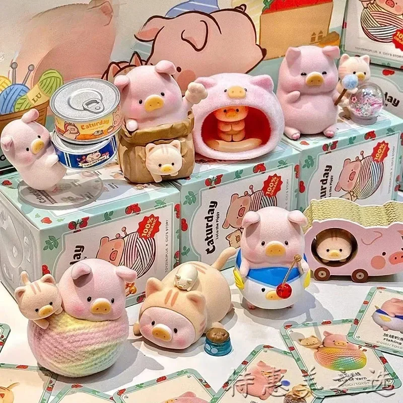 Lulu The Piggy Happy Hour Аниме Фигурка Угадай Сумка Милая Кукла Mystery Box Коллекция Модель