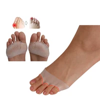 1pair gel forefoot metatarsal pads silicon half yard othotics pain relief massage anti slip cushion forefoot supports foot care