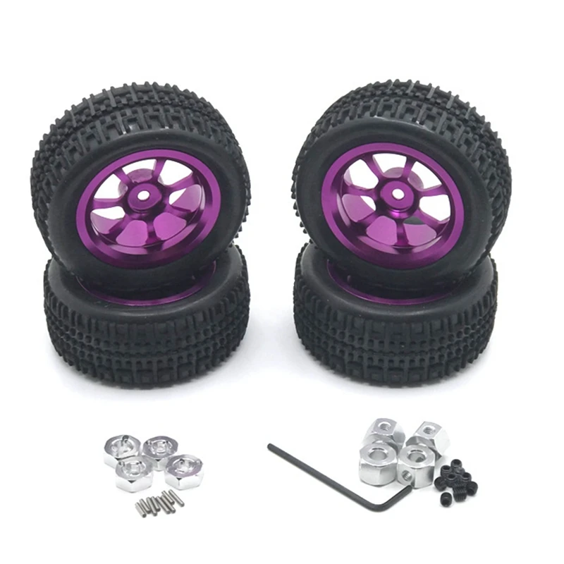 

76 мм металлическая колесная шина с адаптером шестигранной гайки колеса для Wltoys A959 A979 144001 124019 обновленные детали для радиоуправляемых автом...