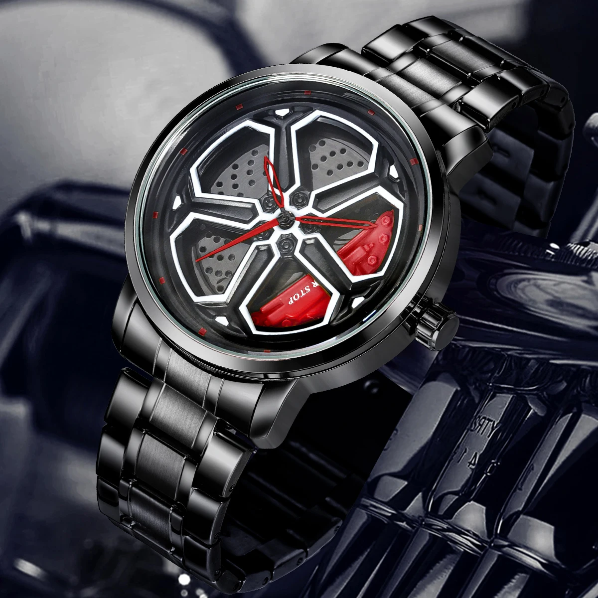 Мужские часы с персонализированным колесом 360° ° Вращающийся высококачественный