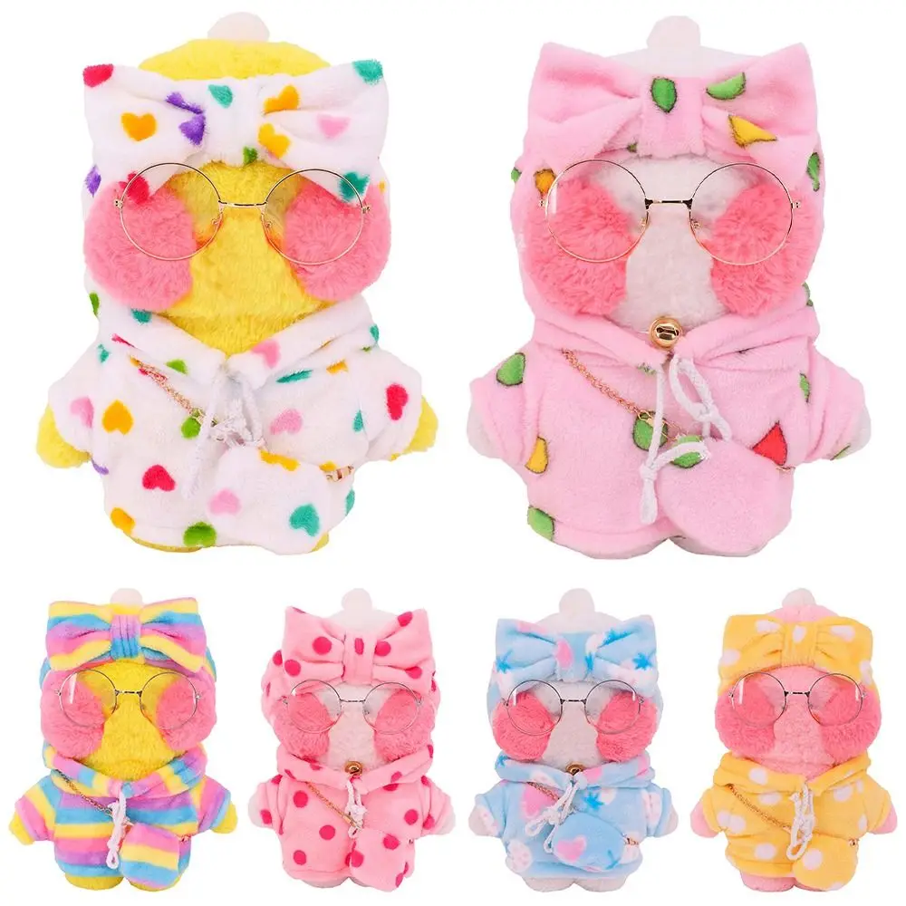 

Quality New 30cm Duck Toy Plush Doll Accessories Mini Online Duck Cute Hoodies Clothes Doll Cartoon Coat Doll Sweater