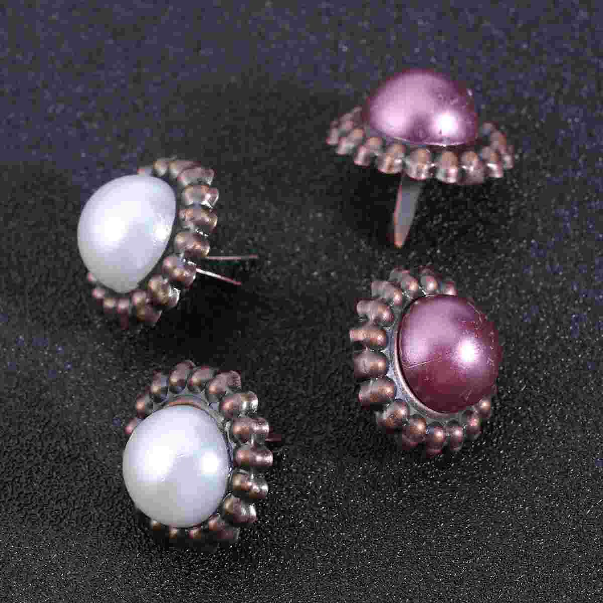 20 шт. круглые застежки для бумаги в стиле ретро разъемные булавки с жемчугом