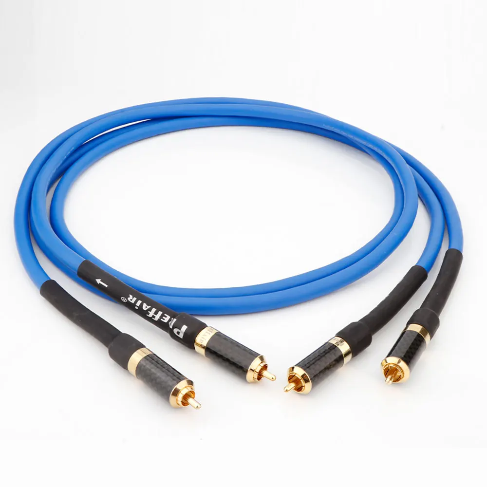 

Preffair Clear Light HiFi Interconnect Cable for CD Play AMP Audio RCA Cable With Carbon Fiber Gold Plate RCA Jack Connector