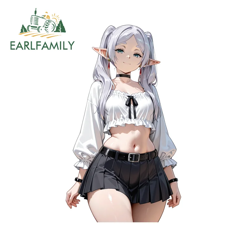 

EARLFAMILY Frieren очаровательный укороченный топ автомобильные наклейки на лобовое стекло задняя наклейка на лобовое стекло устойчивые к царапинам внешние аксессуары