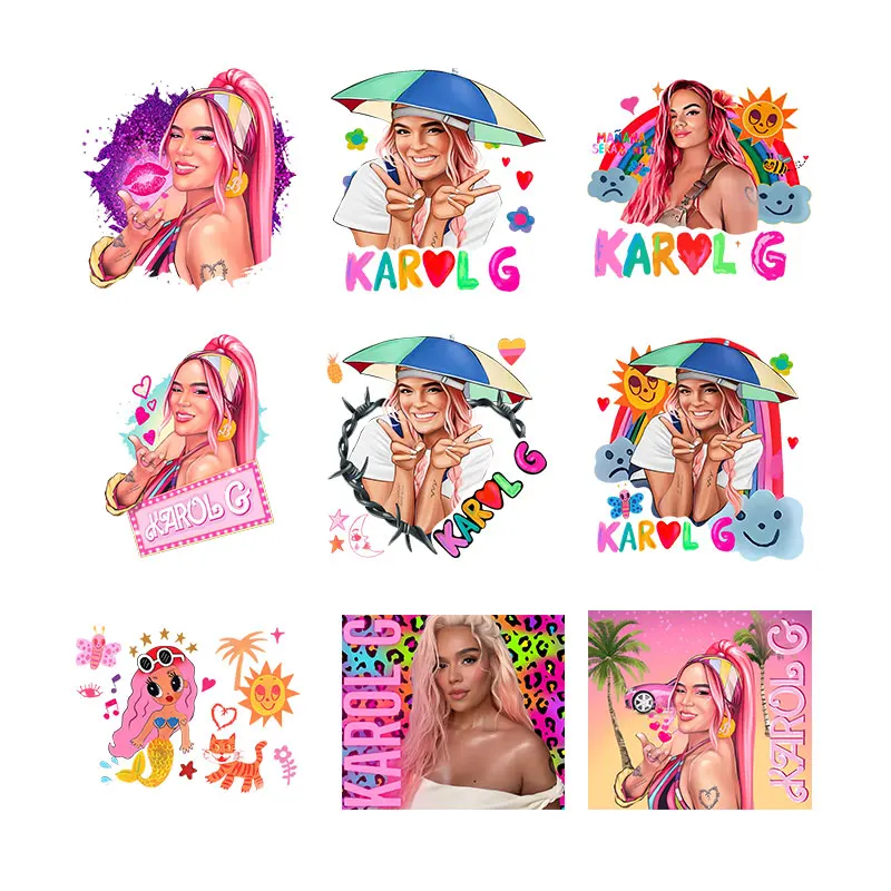 Термоклейкая аппликация для одежды Super star Karol G T13507