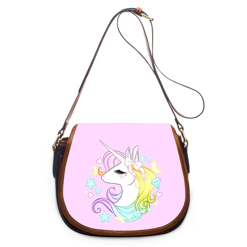 Cute Rainbow Unicorn print new fashion Women Crossbody Bag Luxury Handbags Women Bags Zipper Shoulder Bag women shoulder bag
