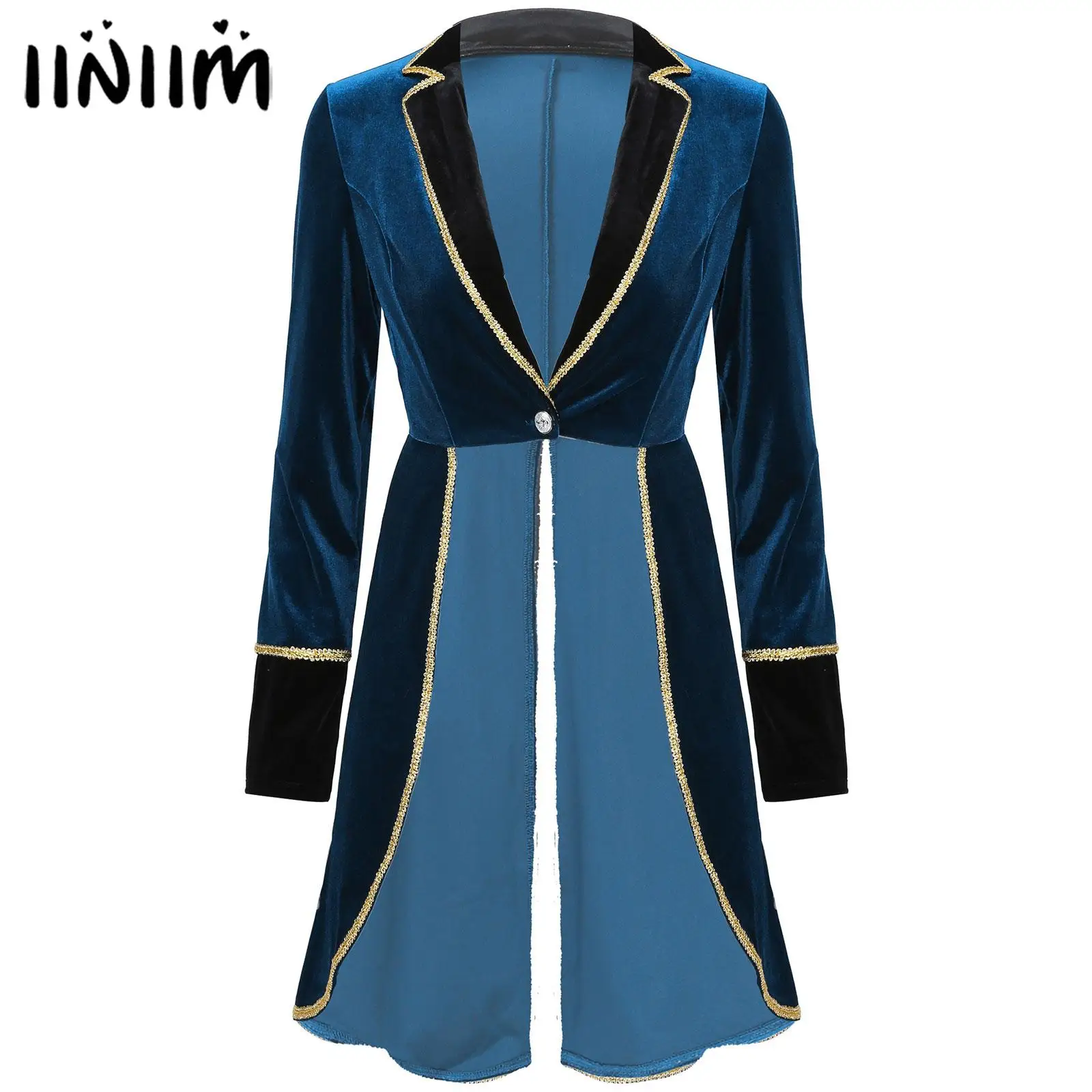 

Women Adult Game Velvet Swallow-Tailed Coat Casual Long Sleeve Lapel Blazers Jacket Halloween Carnival Cosplay Party Costume